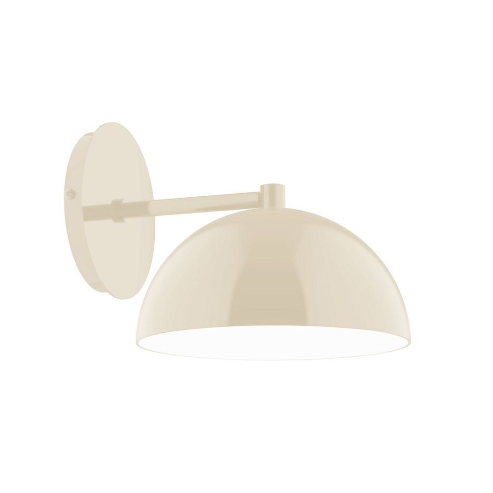 Montclair Lightworks SCK431-16-L10 8" Axis Mini Dome Led Wall Sconce, Cream